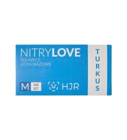 Nitrylove Turkus XL 100szt - niebieskie rękawice jednorazowe nitrylowe