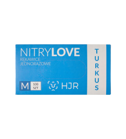 Nitrylove Turkus L 100szt - niebieskie rękawice jednorazowe nitrylowe